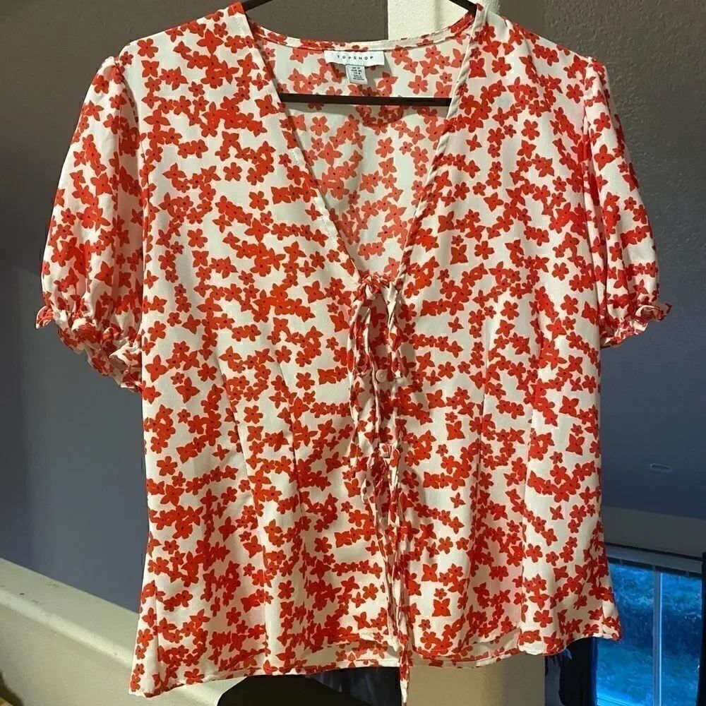 Top Shop floral blouse